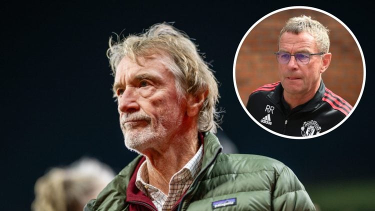 Ralf Rangnick split image with Sir Jim Ratcliffe