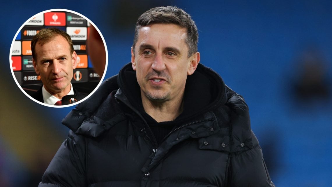 Gary Neville split image with Dan Ashworth