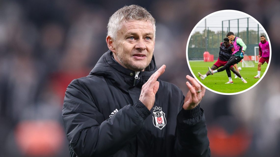 Former Manchester United manager Ole Gunnar Solskjaer, inset of goalkeeper Altay Bayindir.