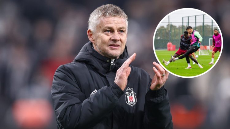Former Manchester United manager Ole Gunnar Solskjaer, inset of goalkeeper Altay Bayindir.