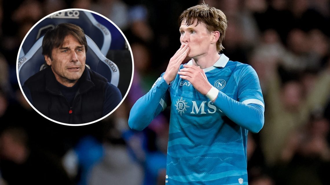 Scott McTominay split image with Antonio Conte