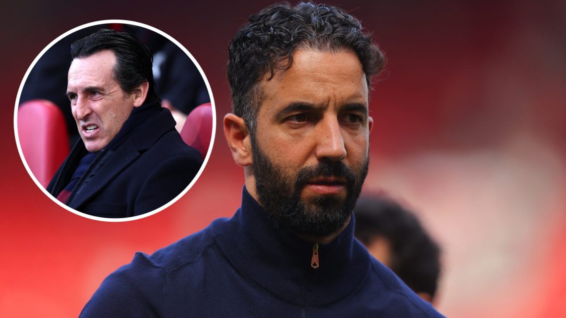 Ruben Amorim split image with Unai Emery