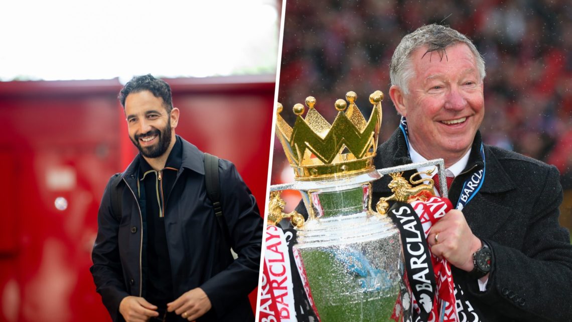 Ruben Amorim as Man Utd manager, Sir Alex Ferguson lifting the Premier League trophy as Man Utd manager