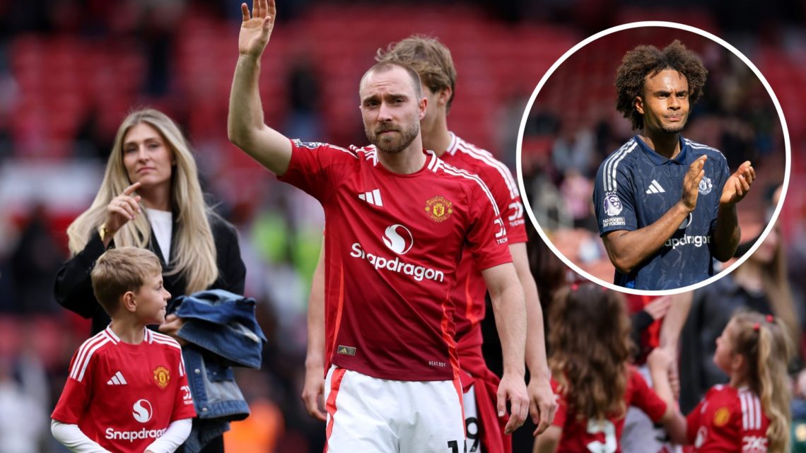 Christian Eriksen split image with Joshua Zirkzee
