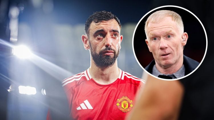 Bruno Fernandes split image with Paul Scholes