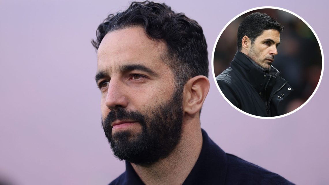 Ruben Amorim split image with Mikel Arteta