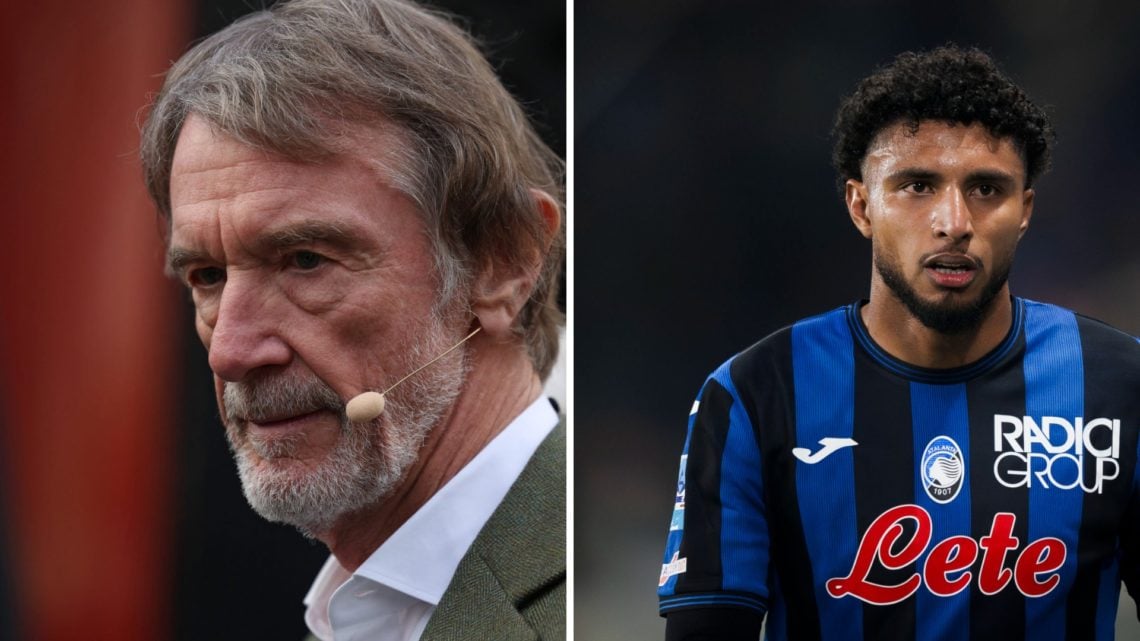 Split image of Manchester United co-owner Sir Jim Ratcliffe and Atalanta midfielder Ederson.