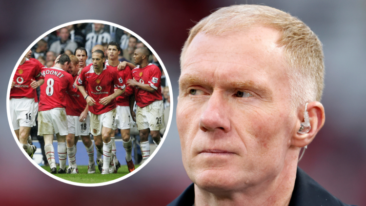 Paul Scholes, Former Footballer and pundit portrait before the UEFA Europa League 2024/25 Quarter Final Second Leg match between Manchester United ...