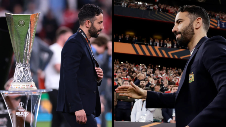 Ruben Amorim of Manchester United during the UEFA Europa League match between Tottenham Hotspur v Manchester United at the San Mames on May 21, 202...
