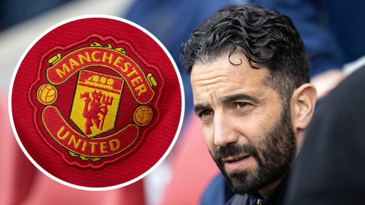 Manchester United's manager Ruben Amorim looks on during the Premier League match between Brentford FC and Manchester United FC at Gtech Community ...