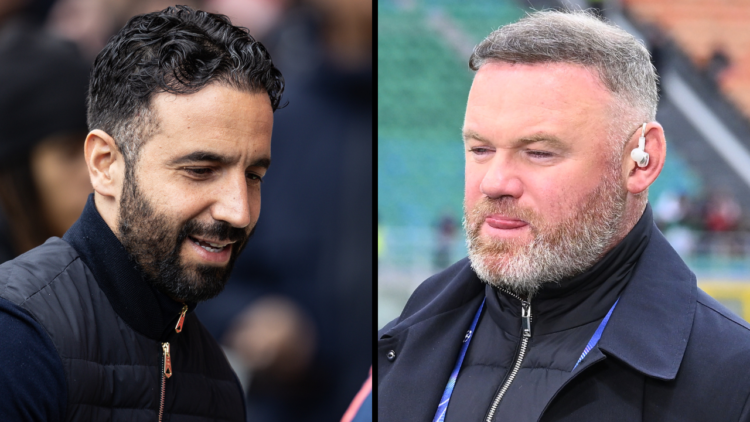 Wayne Rooney participates in the UEFA Champions League 2024/25 Semi Final Second Leg match between FC Internazionale Milano and FC Barcelona at San...