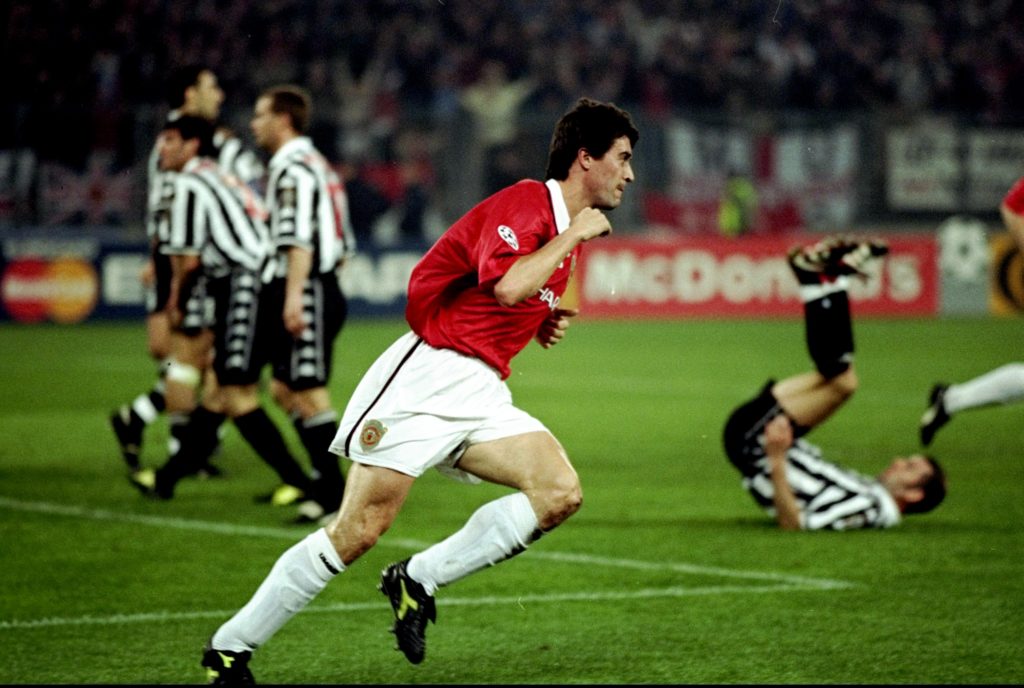 Roy Keane scoring against Juventus in the 1999 European Cup semi-final