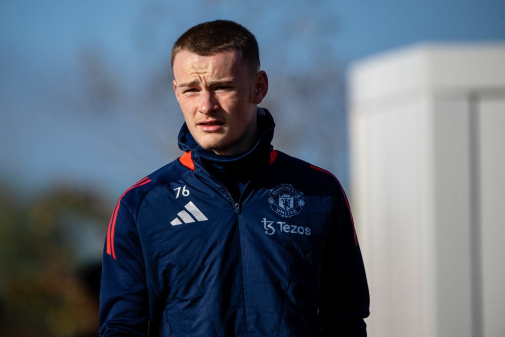 Ashton Missin during Manchester United training session.