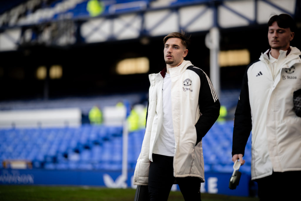 Hubert Graczyk of Manchester United arrives ahead of the Premier League match between Everton FC and Manchester United FC