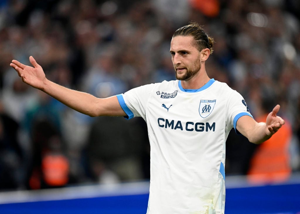 Adrien Rabiot of Olympique de Marseille celebrates the 3rd goal during the Ligue 1 match between Olympique de Marseille and Toulouse FC, April 6, 2025