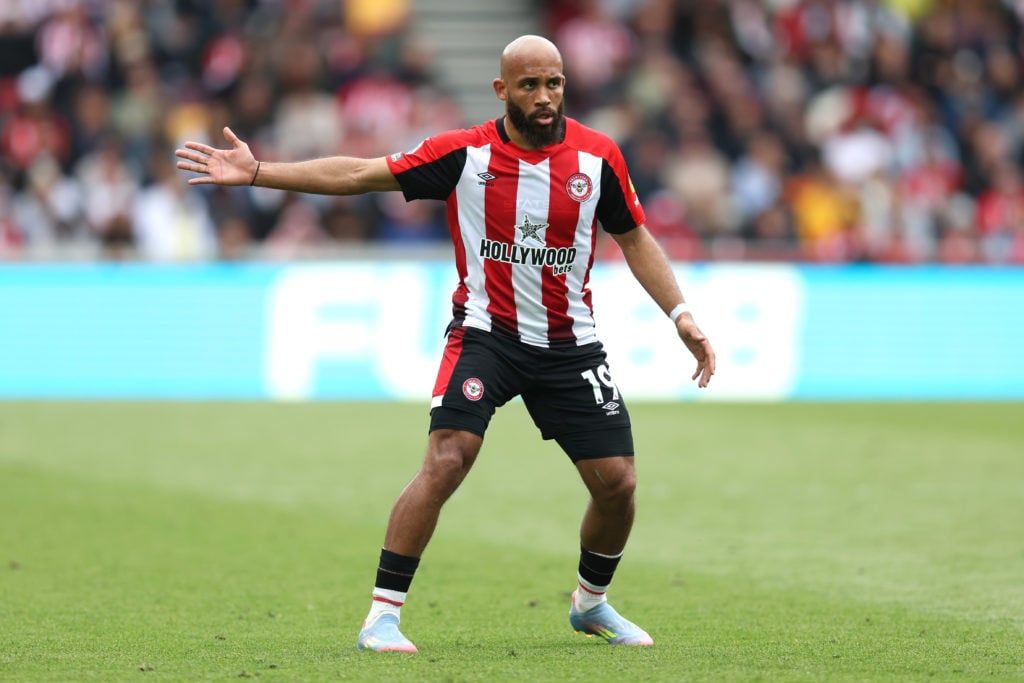 Bryan Mbeumo of Brentford during the Premier League match between Brentford FC and Manchester United FC