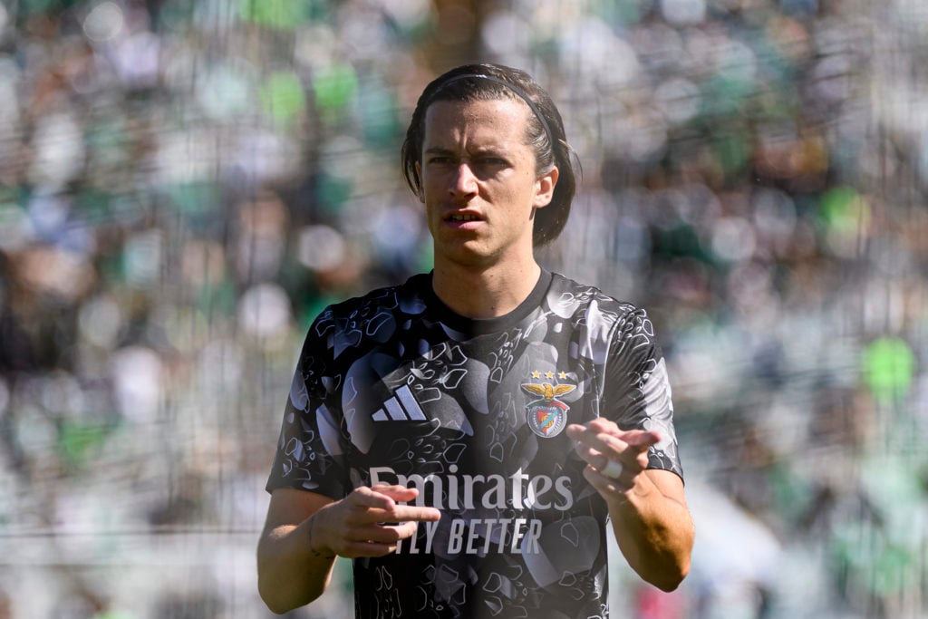 Alvaro Fernandez in grey Benfica kit