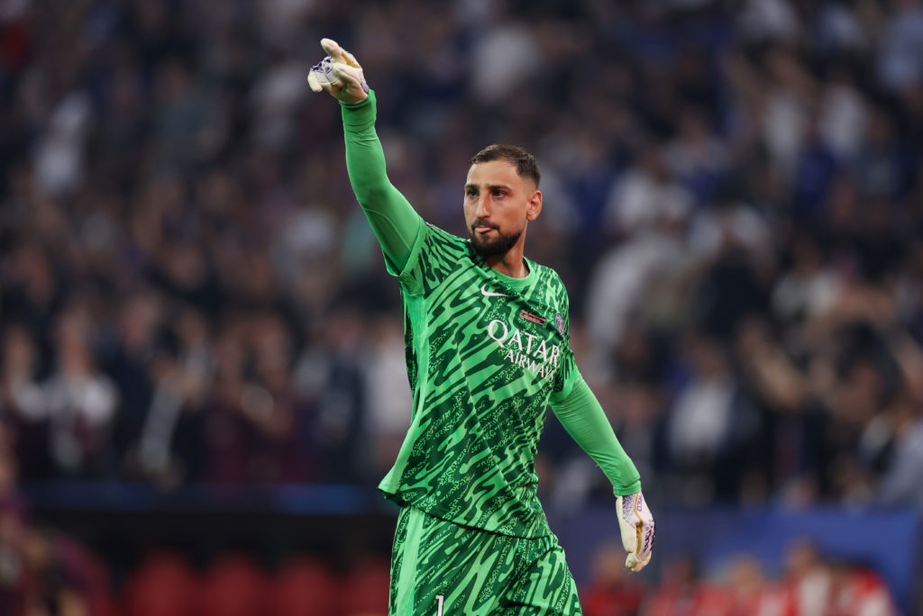 Paris Saint-Germain goalkeeper Gianluigi Donnarumma in the Champions League final.
