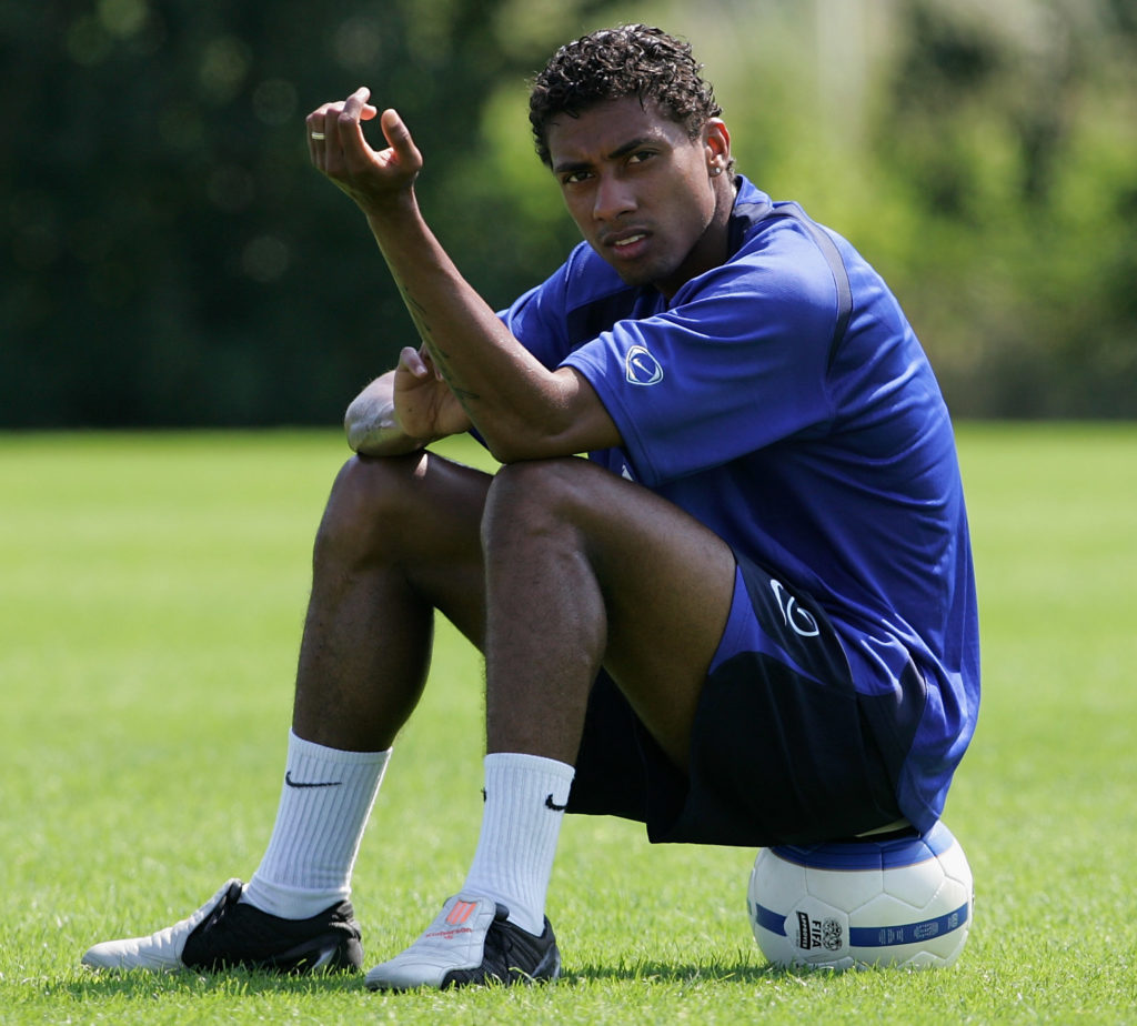 Kleberson of Manchester United in action during a first team Pre Season training session at Carrington, July 12, 2005