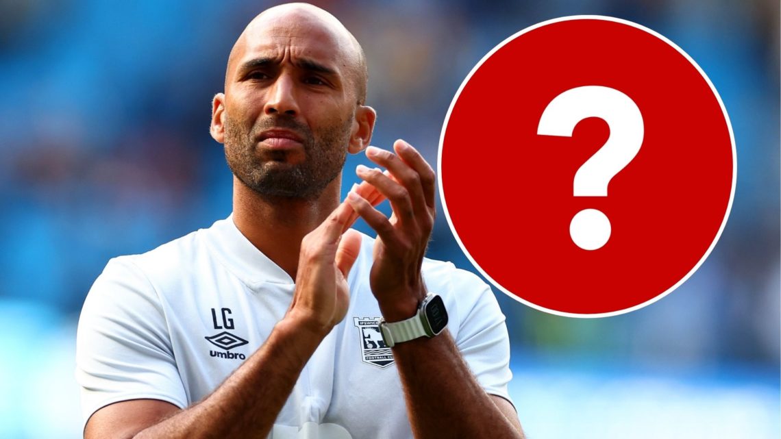 Former Ipswich Town coach Lee Grant, inset of a white question mark on a red background.