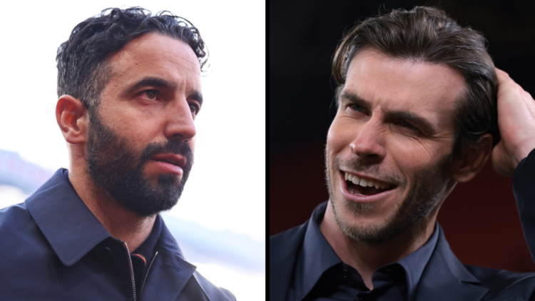 Former Wales, Southampton, Tottenham, Real Madrid and LA Galaxy forward Gareth Bale reacts following the UEFA Europa League Final 2025 between Tott...