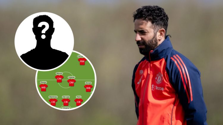 Manchester United head coach Ruben Amorim, mystery player and formation line-up.