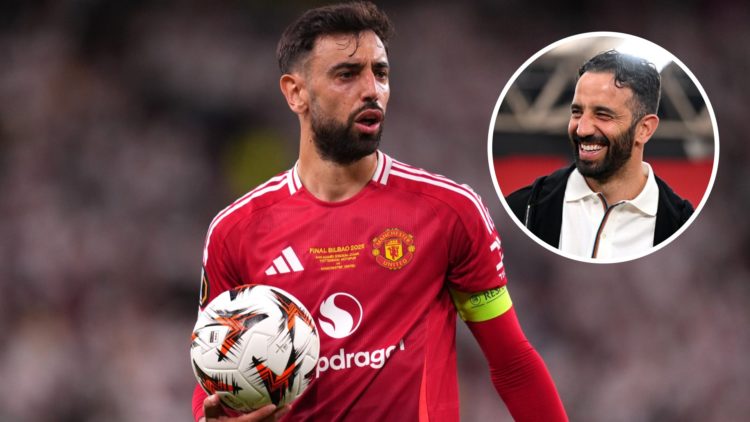 Bruno Fernandes split image with Ruben Amorim