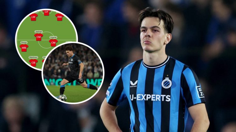 Club Brugge midfielder and Manchester United transfer target Ardon Jashiri in action.