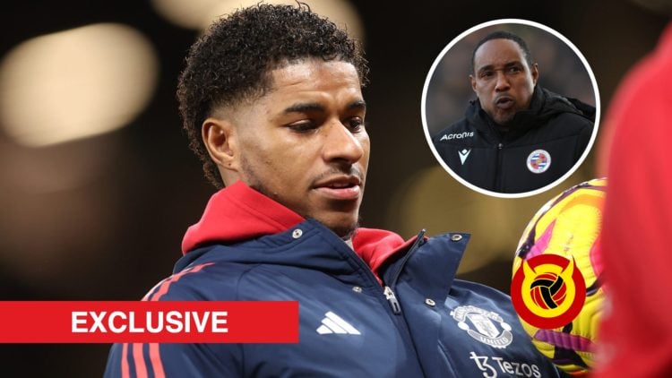 Marcus Rashford split image with Paul Ince