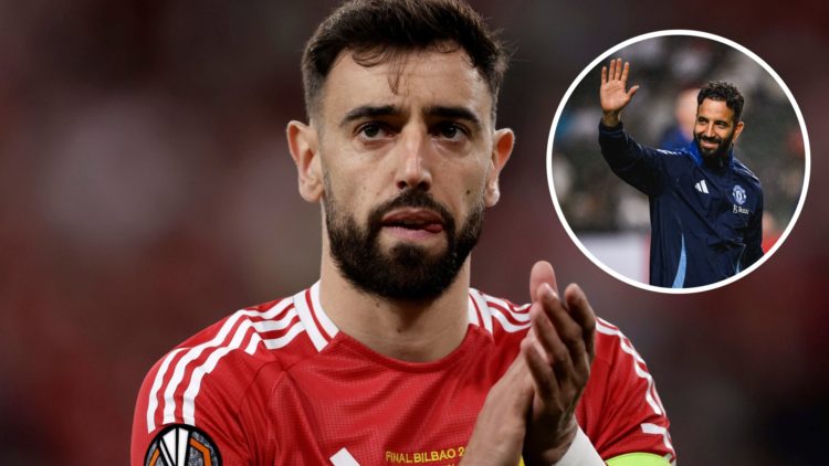 Bruno Fernandes split image with Ruben Amorim