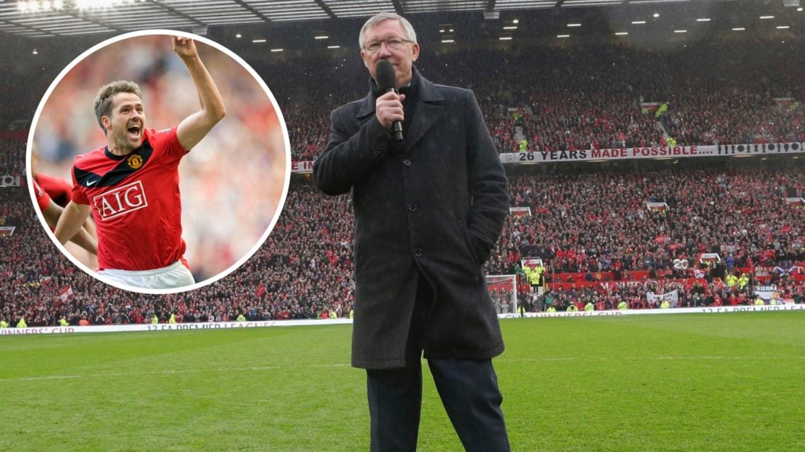 Sir Alex Ferguson split image with Michael Owen