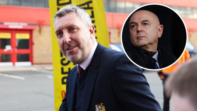 Split image of Manchester United sporting director Jason Wilcox and Tottenham chairman Daniel Levy.