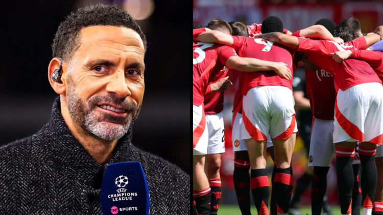 TNT Sports pundit Rio Ferdinand during the UEFA Champions League 2024/25 Round of 16 Second Leg match between Aston Villa FC and Club Brugge KV at ...