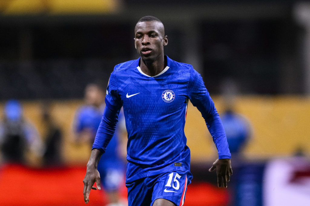 Chelsea striker Nicolas Jackson in action against LAFC at the Club World Cup.