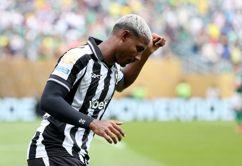 Botafogo's Cuiabano in action against Palmeiras.