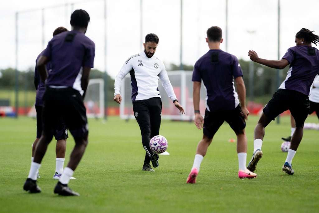 Ruben Amorim holds pre-season Manchester United training at Carrington.