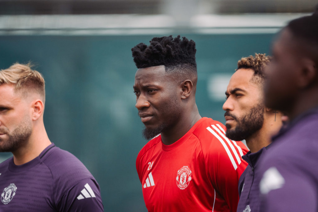 Andre Onana during Manchester United pre-season training.