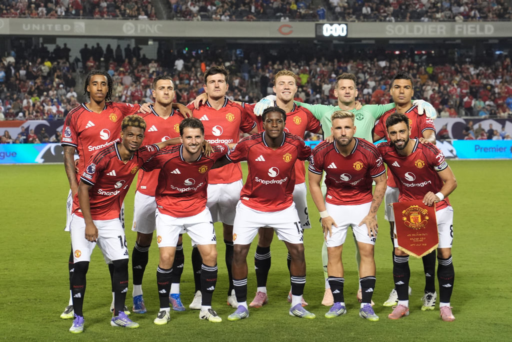 Manchester United team photo ahead of pre-season clash.