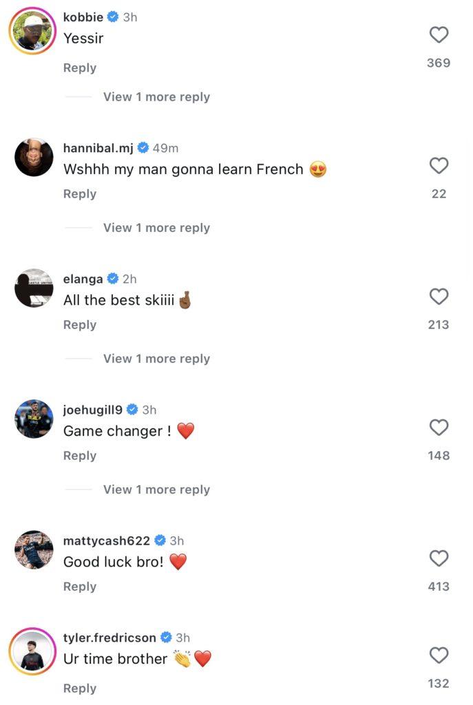 Responses to Maxi Oyedele Instagram.