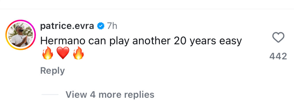 Patrice Evra response to David de Gea's Instagram post