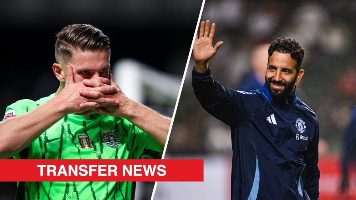 A split image of Sporting striker Viktor Gyokeres (L) and Manchester United manager Ruben Amorim (R)