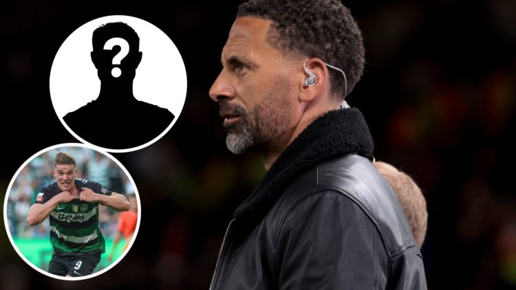 Rio Ferdinand split image with Viktor Gyokeres