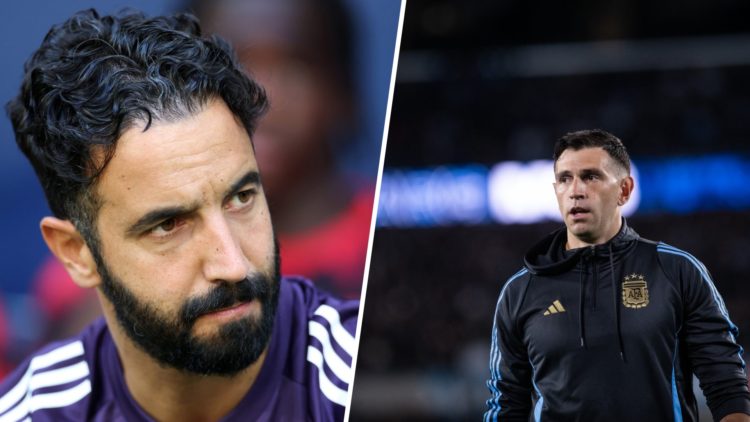 Ruben Amorim split image with Emiliano Martinez