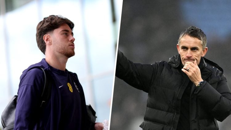 Hayden Hackney split image with Kieran McKenna