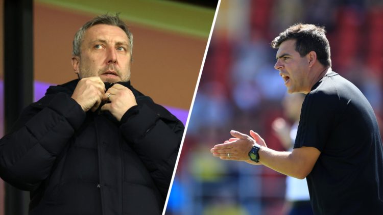 A split image of Southampton director of football Jason Wilcox (L) and Watford coach David Horseman (R)