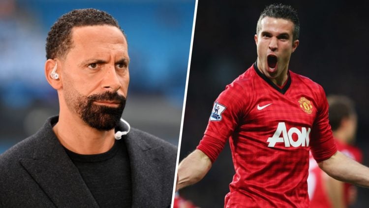 Rio Ferdinand split image with Robin van Persie