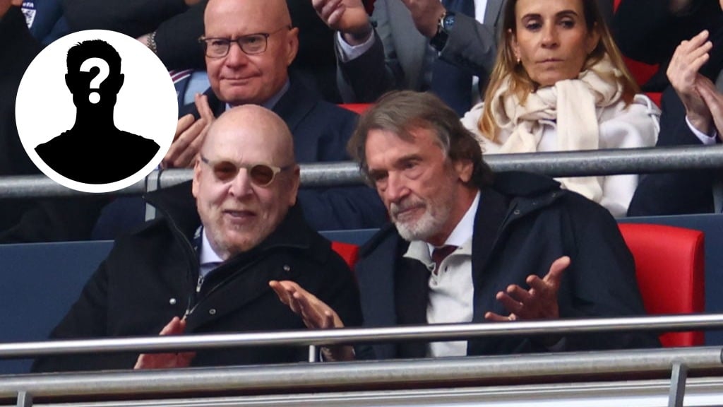 Avram Glazer with Sir Jim Ratcliffe, inset mystery player