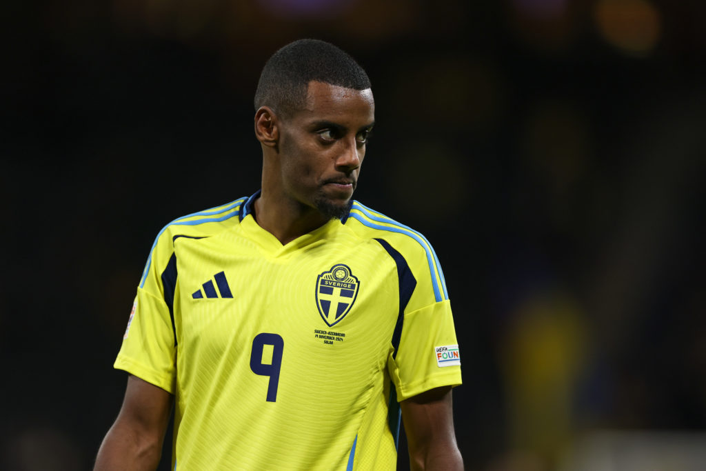 Alexander Isak in Sweden kit.