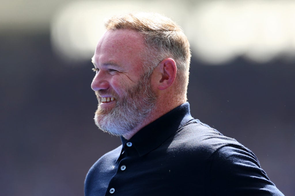 Manchester United and England icon Wayne Rooney looks on following the Premier League match between Everton and Southampton at Goodison in 2025 in Liverpool, England.