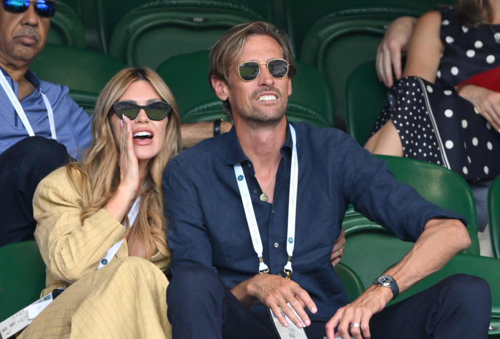 Peter Crouch and Abbey Clancy attending Wimbledon